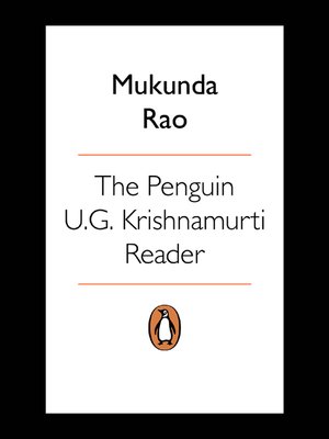 cover image of The Penguin U.G. Krishnamurti Reader